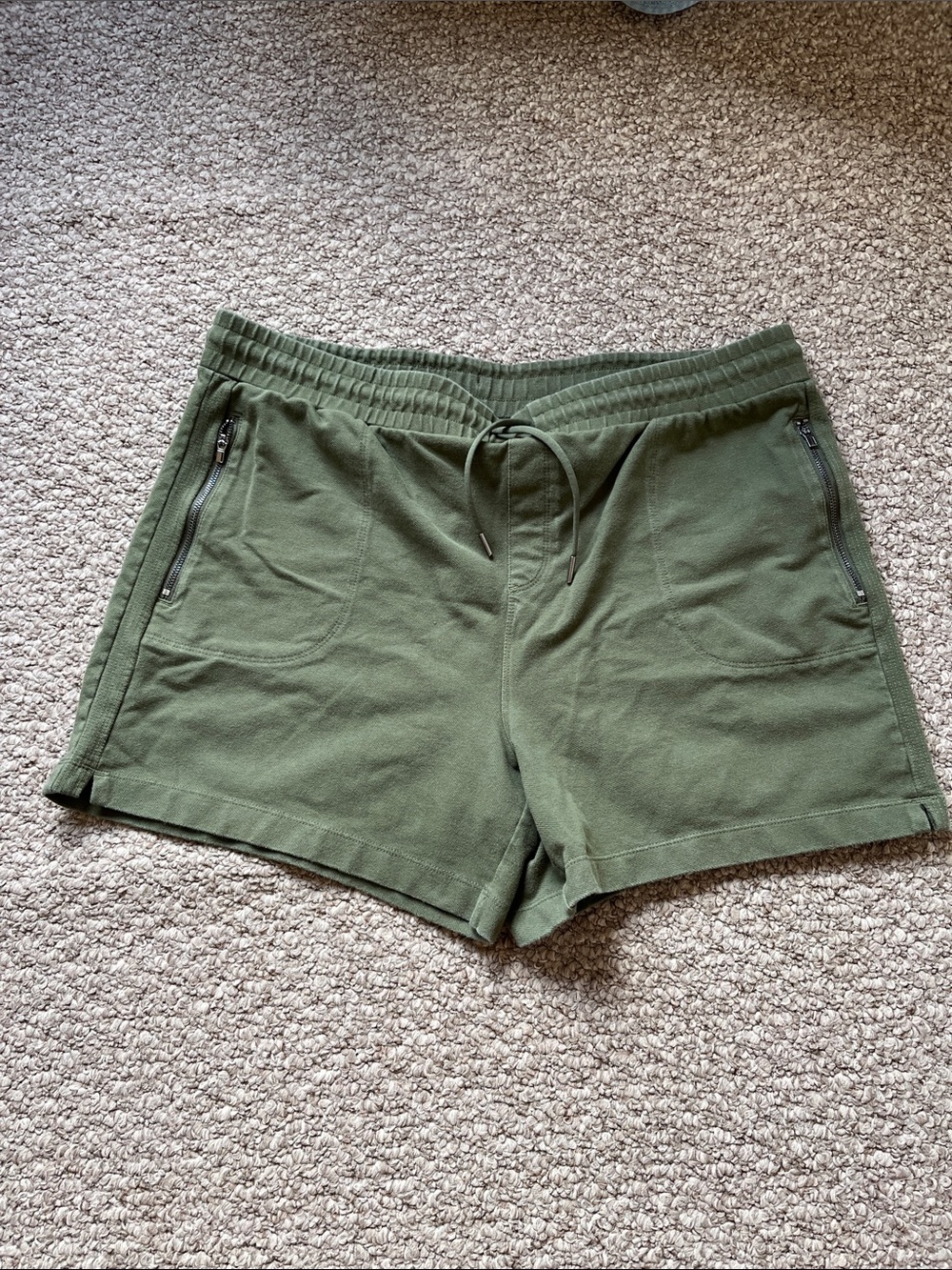 Athletic Works Olive Green Drawstring Athletic Shorts 16/18 size